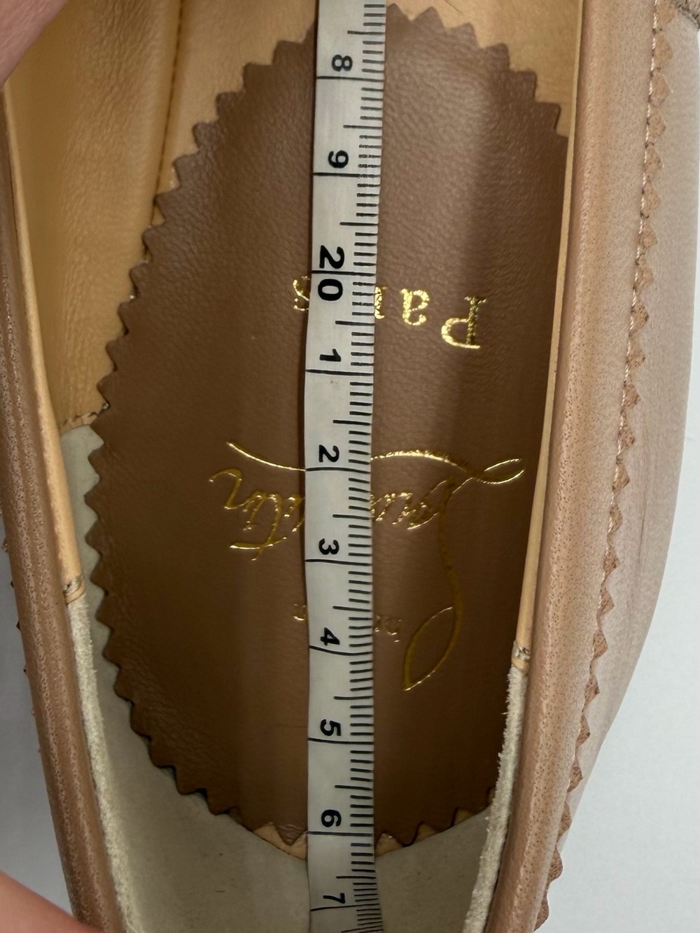 NEW Christian Louboutin Red Bottom Beige Leather Mamadrague Ballet Flats EU 39.5 - Picture 5 of 9